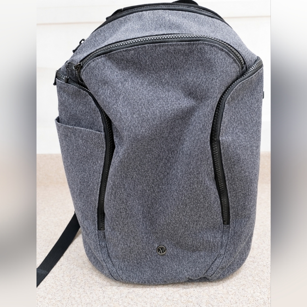 Lululemon Athletica Dark Heather Gray Backpack Laptop - Picture 2 of 9